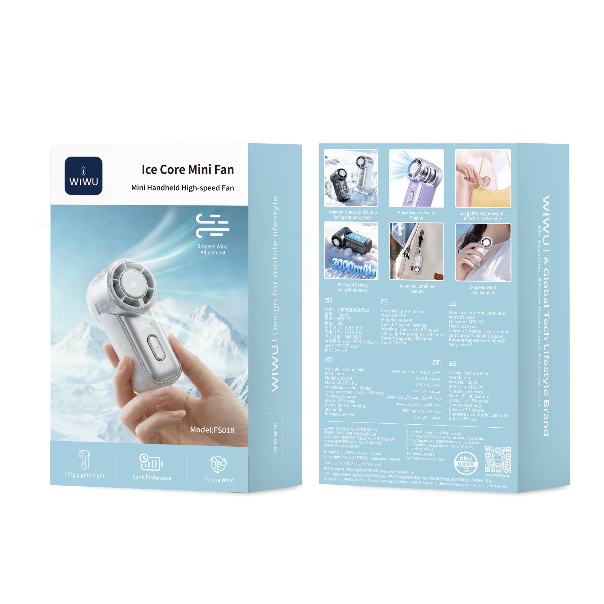 WiWU Ice Core Portable Fan Wi-FS018