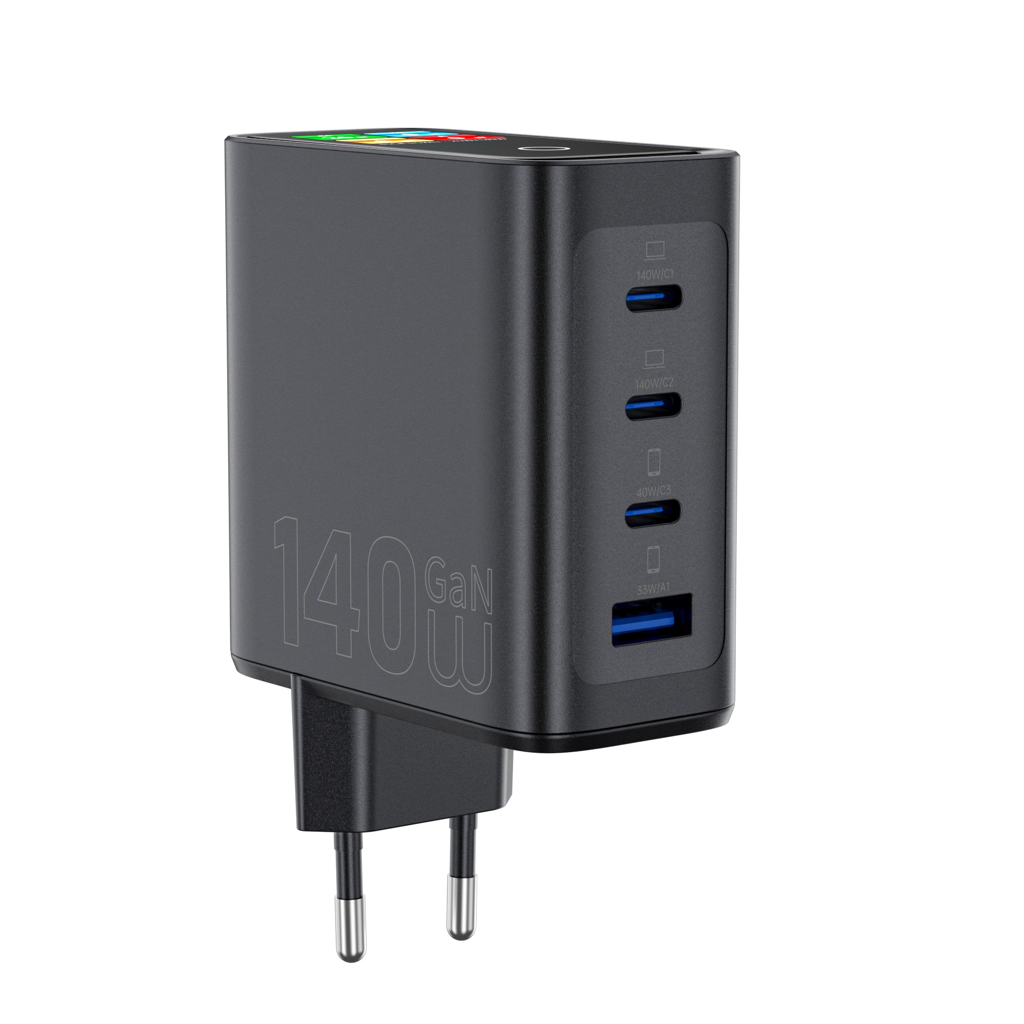 WiWU 140W Intelligent Display GaN Charger 3C1A Wi-G028