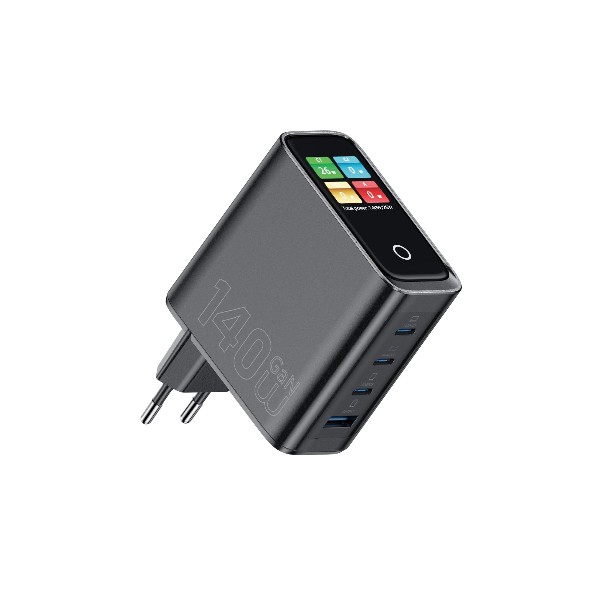 WiWU 140W Intelligent Display GaN Charger 3C1A Wi-G028