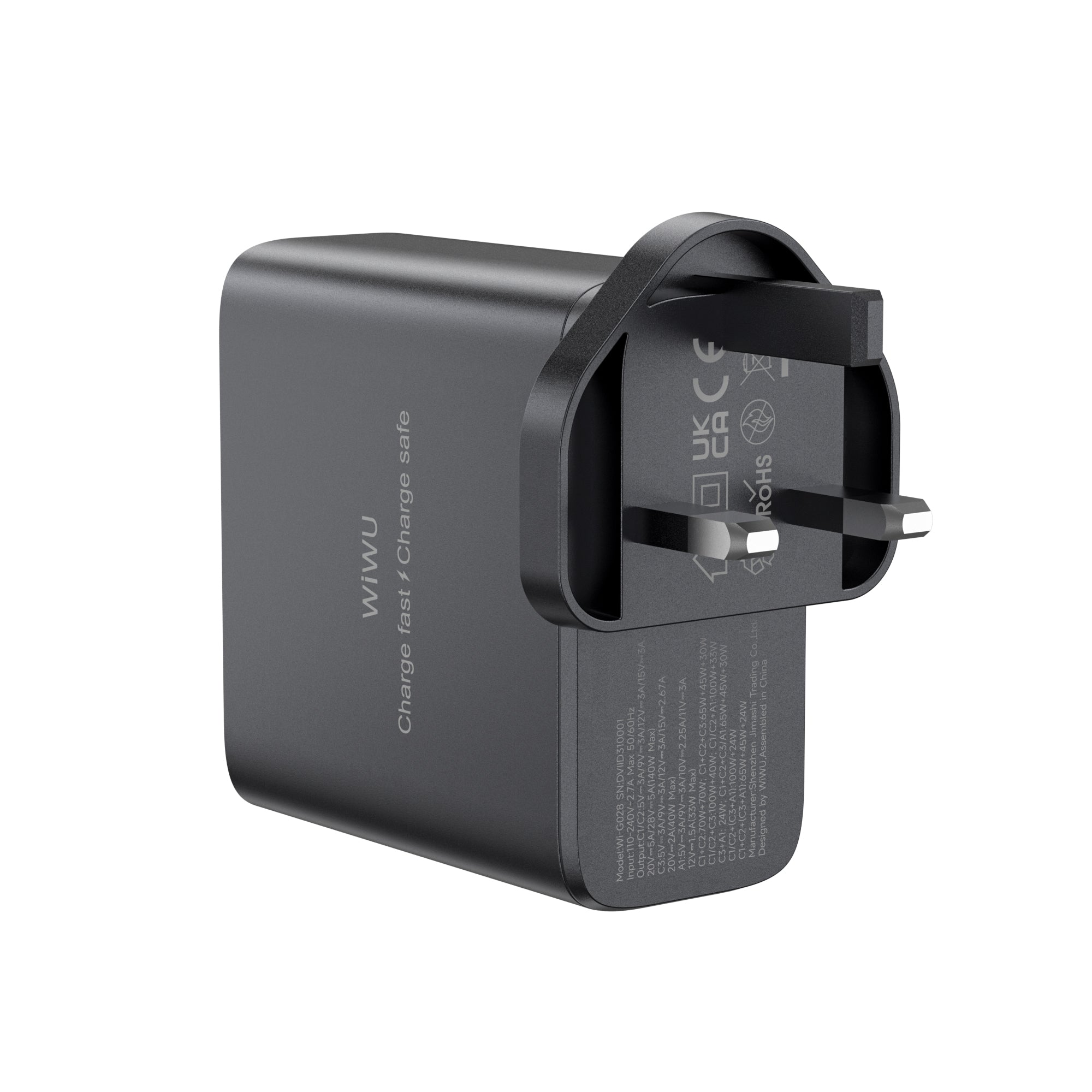 WiWU 140W Intelligent Display GaN Charger 3C1A Wi-G028