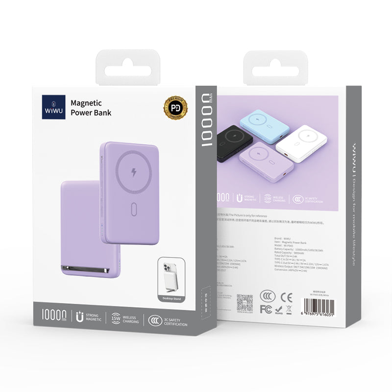 WiWU Wi-P043 PD20W Magnetic Power Bank with Stand